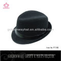 Men's black short brim fedora felt hat for sale